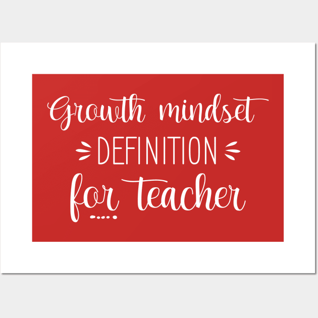 Growth Mindset Definition For Teacher Wall Art by printalpha-art